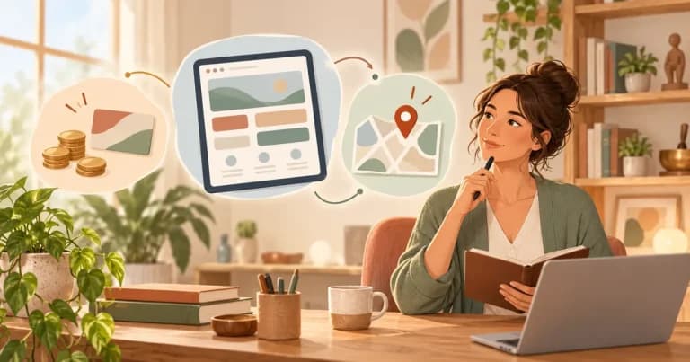 Praticien comparant son budget de visibilite avec son site et sa fiche locale